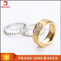 Low price Fancy gold ring designs 18 K gold alloy Zircon stone finger ring Wedding gold rings design for women